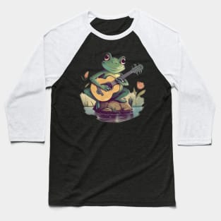 Frog Guitar Acoustic Baseball T-Shirt